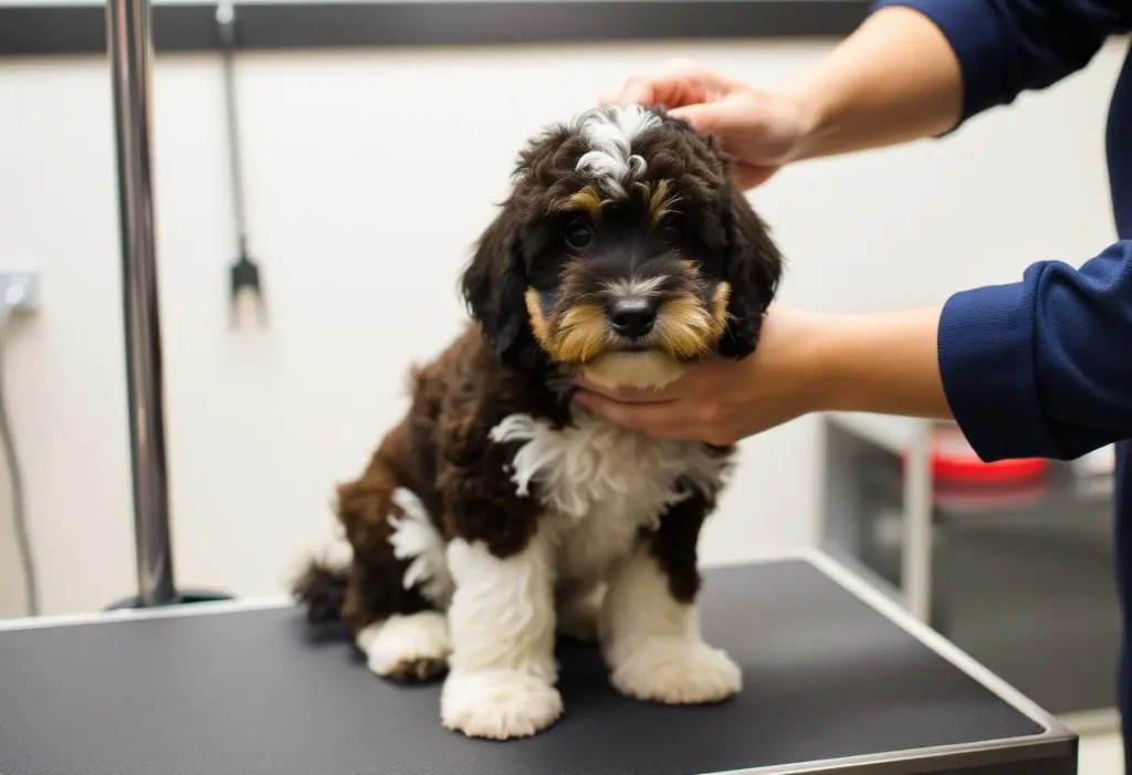 mini bernedoodle haircut 2